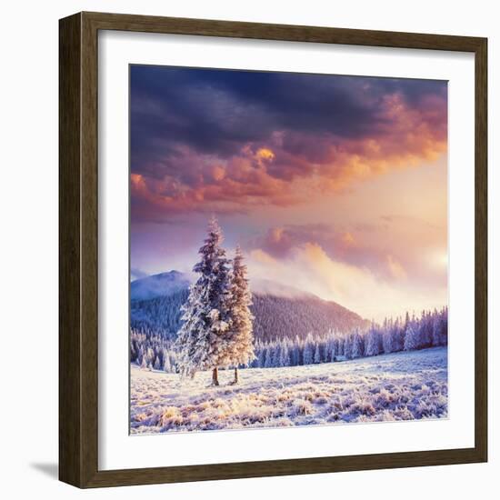 Fabulous Winter Landscape in the Mountains-standret-Framed Photographic Print
