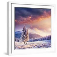 Fabulous Winter Landscape in the Mountains-standret-Framed Photographic Print
