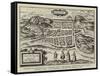 Fac-Simile of a Bird'S-Eye View of Edinburgh-null-Framed Stretched Canvas