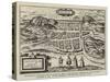 Fac-Simile of a Bird'S-Eye View of Edinburgh-null-Stretched Canvas