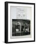 Facade and Blueprint of the Bouquinerie Shop in Paris-null-Framed Giclee Print