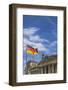 Facade and dome of the Deutscher Bundestag, Reichstag, German parliament, Regierungsviertel governm-Miva Stock-Framed Photographic Print