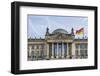 Facade and dome of the Deutscher Bundestag, Reichstag, German parliament, Regierungsviertel governm-Miva Stock-Framed Photographic Print