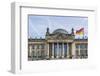 Facade and dome of the Deutscher Bundestag, Reichstag, German parliament, Regierungsviertel governm-Miva Stock-Framed Photographic Print