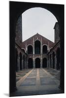 Facade and Portico of Basilica of Sant'Ambrogio-null-Mounted Giclee Print