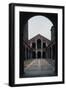 Facade and Portico of Basilica of Sant'Ambrogio-null-Framed Giclee Print