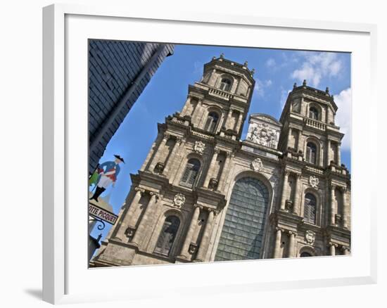 Facade, Cathedral St. Pierre, Built in 1844, Old Rennes, Brittany, France, Europe-Guy Thouvenin-Framed Photographic Print