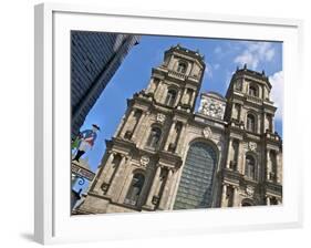 Facade, Cathedral St. Pierre, Built in 1844, Old Rennes, Brittany, France, Europe-Guy Thouvenin-Framed Photographic Print