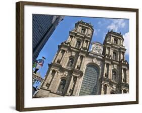 Facade, Cathedral St. Pierre, Built in 1844, Old Rennes, Brittany, France, Europe-Guy Thouvenin-Framed Photographic Print