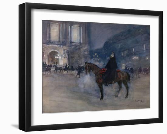 Façade de l'Opéra un soir de gala-Jean Béraud-Framed Giclee Print