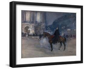 Façade de l'Opéra un soir de gala-Jean Béraud-Framed Giclee Print