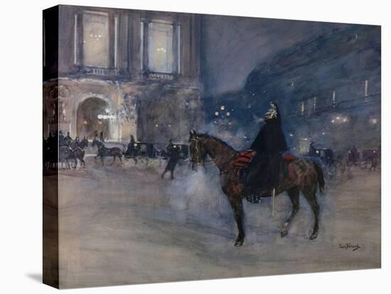 Façade de l'Opéra un soir de gala-Jean Béraud-Stretched Canvas