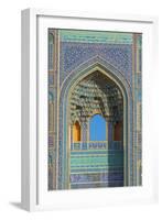 Facade detail, Jameh Mosque, Yazd, Iran, Middle East-James Strachan-Framed Photographic Print