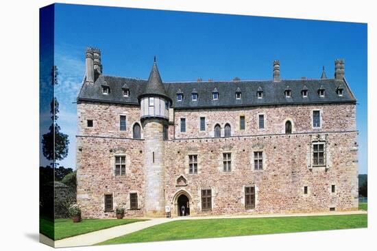 Facade, Facade of Roche Jagu Castle-null-Stretched Canvas