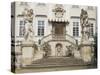 Facade, Inner Courtyard, Vranov Chateau, South Moravia, Czech Republic-Upperhall-Stretched Canvas