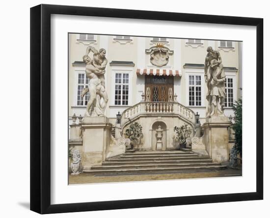 Facade, Inner Courtyard, Vranov Chateau, South Moravia, Czech Republic-Upperhall-Framed Photographic Print