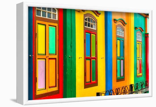 Facade Little India Singapore-null-Framed Art Print