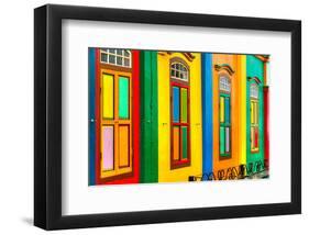 Facade Little India Singapore-null-Framed Art Print