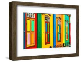 Facade Little India Singapore-null-Framed Art Print