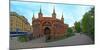 Facade of a Barbakan Fortress, Krakow, Poland-null-Mounted Photographic Print