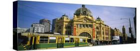 Facade of a Building, Flinders Street Station, Melbourne, Victoria, Australia-null-Stretched Canvas