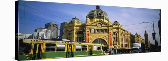 Facade of a Building, Flinders Street Station, Melbourne, Victoria, Australia-null-Stretched Canvas