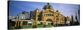 Facade of a Building, Flinders Street Station, Melbourne, Victoria, Australia-null-Stretched Canvas