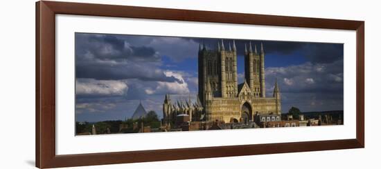 Facade of a Cathedral, Lincoln Cathedral, Lincoln, Lincolnshire, England-null-Framed Photographic Print