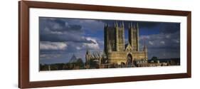 Facade of a Cathedral, Lincoln Cathedral, Lincoln, Lincolnshire, England-null-Framed Photographic Print