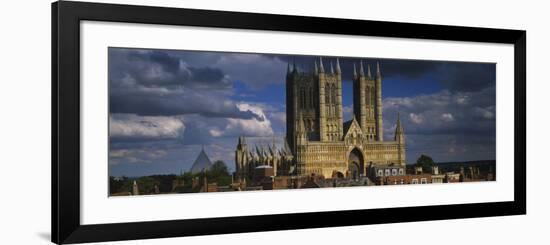 Facade of a Cathedral, Lincoln Cathedral, Lincoln, Lincolnshire, England-null-Framed Photographic Print