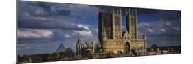 Facade of a Cathedral, Lincoln Cathedral, Lincoln, Lincolnshire, England-null-Mounted Photographic Print