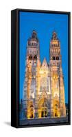 Facade of a cathedral, Saint Gatien's Cathedral, Tours, Indre-et-Loire, France-null-Framed Stretched Canvas