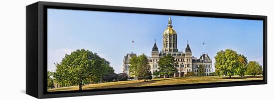 Facade of a Government Building, Connecticut State Capitol, Capitol Avenue, Bushnell Park-null-Framed Stretched Canvas