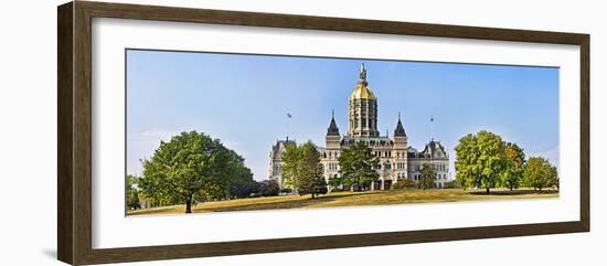 Facade of a Government Building, Connecticut State Capitol, Capitol Avenue, Bushnell Park-null-Framed Photographic Print