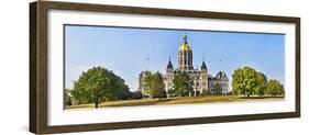 Facade of a Government Building, Connecticut State Capitol, Capitol Avenue, Bushnell Park-null-Framed Photographic Print