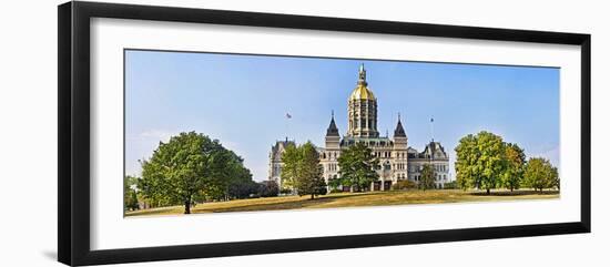 Facade of a Government Building, Connecticut State Capitol, Capitol Avenue, Bushnell Park-null-Framed Photographic Print