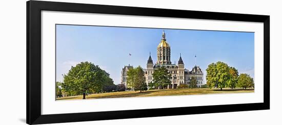 Facade of a Government Building, Connecticut State Capitol, Capitol Avenue, Bushnell Park-null-Framed Photographic Print