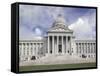 Facade of a Government Building, Missouri State Capitol Building, Jefferson City, Missouri, USA-null-Framed Stretched Canvas