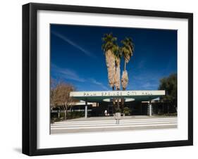 Facade of a Government Building, Palm Springs City Hall, Palm Springs, California-null-Framed Premium Photographic Print