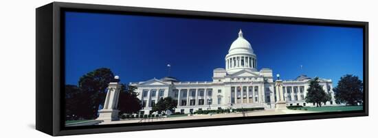 Facade of a government building, State Capitol Building, Little Rock, Arkansas, USA-null-Framed Stretched Canvas