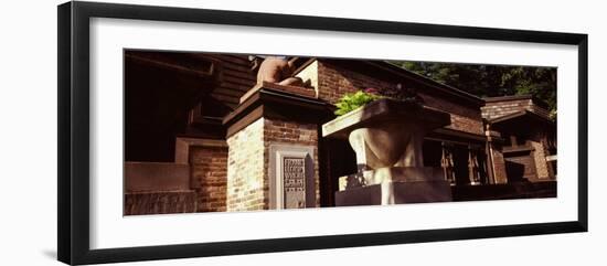 Facade of a House, Frank Lloyd Wright Home and Studio, Oak Park, Cook County, Illinois, USA-null-Framed Photographic Print