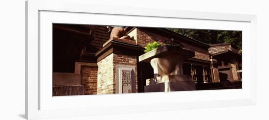 Facade of a House, Frank Lloyd Wright Home and Studio, Oak Park, Cook County, Illinois, USA-null-Framed Photographic Print