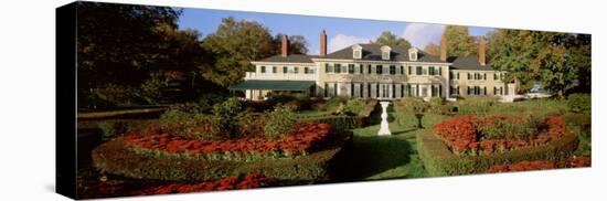 Facade of a House, Hildene Home of Robert Todd Lincoln, Manchester, Vermont, USA-null-Stretched Canvas