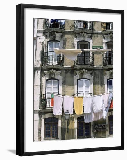 Facade of a House in the Moorish Quarter of Alfama, Lisbon, Portugal-Yadid Levy-Framed Photographic Print