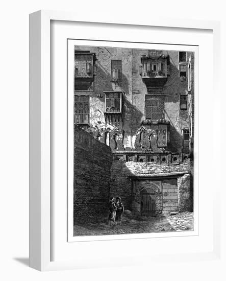 Facade of a House in the Old Part of Cairo, Egypt, C1890-null-Framed Giclee Print