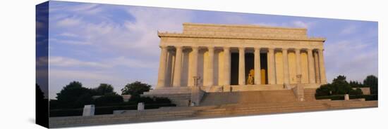 Facade of a Memorial Building, Lincoln Memorial, Washington D.C., USA-null-Stretched Canvas