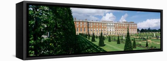 Facade of a palace, Hampton Court Palace, London, England-null-Framed Stretched Canvas