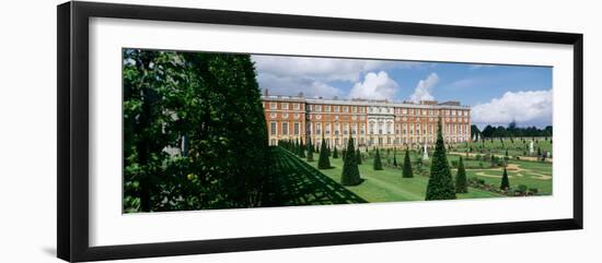 Facade of a palace, Hampton Court Palace, London, England-null-Framed Photographic Print