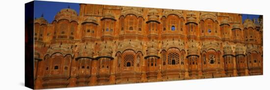 Facade of a Palace, Hawa Mahal, Jaipur, Rajasthan, India-null-Stretched Canvas