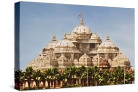 Facade of a Temple, Akshardham, Delhi, India-jackmicro-Stretched Canvas